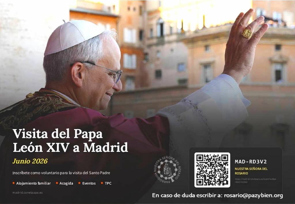 Participa en la visita del Papa León XIV a Madrid como voluntario ...